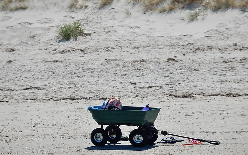 beach cart on sand